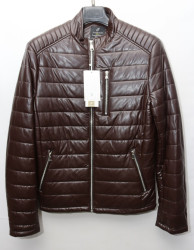 Куртки кожзам мужские FUDIAO (brown) оптом 91748356 801-23
