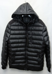 Куртки зимние кожзам мужские FUDIAO БАТАЛ (black) оптом 93478650 6910-3
