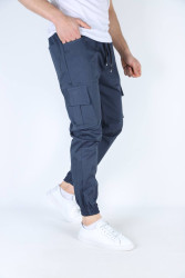 Спортивные штаны мужские (темно-синий) оптом Турция 74309125 02-10