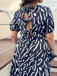 Сукні жіночі БАТАЛ (чорний) оптом FASHION COTTON 