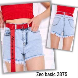 Шорты джинсовые женские ZEO BASIC ПОЛУБАТАЛ оптом 60214357 2875-63