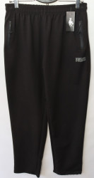 Спортивные штаны мужские БАТАЛ (black) оптом 74285193 0034-3