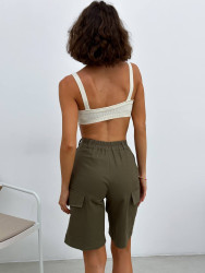 Шорти жіночі (хакі) оптом LILOVE