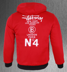 Куртки двусторонние мужские HXS (black-red) оптом 54917832 9984 -138