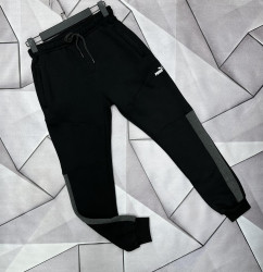 Спортивные штаны мужские на флисе (черный) оптом 07961854 03-28