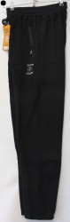 Спортивные штаны мужские на флисе (black) оптом 59341670 A23-16