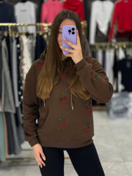 Худи женские на флисе ПОЛУБАТАЛ оптом 62195073 2519-86