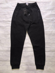 Спортивные штаны мужские с начесом (черный) оптом 72548193 06-33