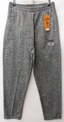 Спортивные штаны мужские на флисе (gray) оптом 83794615 B55-31