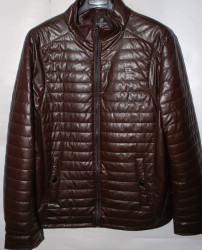 Куртки кожзам мужские FUDIAO (brown) оптом 26057148 603-40