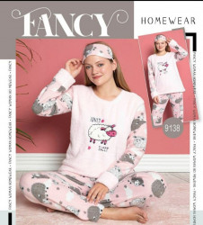 Ночные пижамы женские на флисе FANCY оптом 70635189 9138-56
