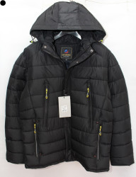 Куртки зимние мужские на флисе (black) оптом 15394608 A-11-7