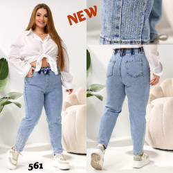 Джинсы МОМЫ СУПЕР БАТАЛ женские оптом 72591048 561-19