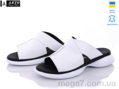 Шлепки, ARTO оптом 218 бел.кожа