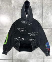 Худі чоловічі на флісі оптом THREE BLACK 