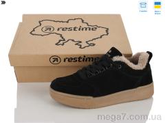 Кроссовки, Restime оптом AWZ26806 black