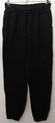 Спортивные штаны женские на флисе (black) оптом 17386409 01-51