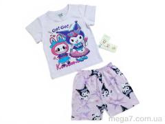 Костюм, Kids-modnik оптом 2619 комплект футболка-шорти св.рожевий