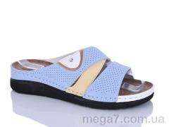 Шлепки, Sali-2 оптом 203-11 блакит-жовтий к.