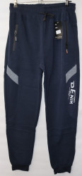 Спортивные штаны мужские на флисе (blue) оптом 53986214 WK-2135-34
