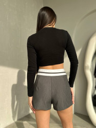 Спідниці-шорти жіночі (темно-сірий) оптом style_mista 