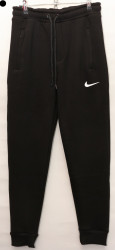 Спортивные штаны мужские на флисе (черный) оптом 43870156 227-7