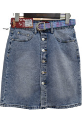 Спідниці джинсові жіночі ПОЛУБАТАЛ оптом 