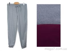 Спортивные брюки, LOOK STOCK оптом 0830-1211 bordo-grey mix