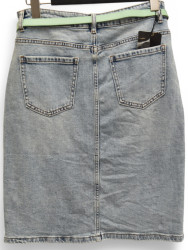 Юбки джинсові жіночі ПОЛУБАТАЛ оптом Super jeans