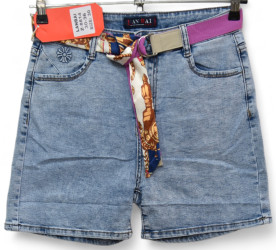 Шорты джинсовые женские LAMBAI БАТАЛ оптом 87124930 Z-8814-53