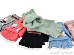 Варежки, RuBi оптом 2501M (14см) хутро mix