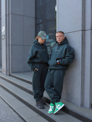 Спортивные костюмы мужские на флисе (зеленый) оптом BACKSTAGE Турция 53280614 826-6