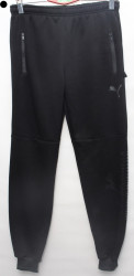 Спортивные штаны мужские на флисе (black) оптом 97345612 005-15