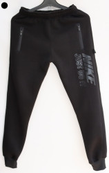Спортивные штаны подростковые на флисе (black) оптом 56094231 07-42