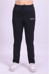 Спортивные штаны женские ПОЛУБАТАЛ (черный) оптом 02498635 7222-2