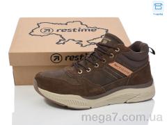 Кроссовки, Restime оптом RMZ24237 brown