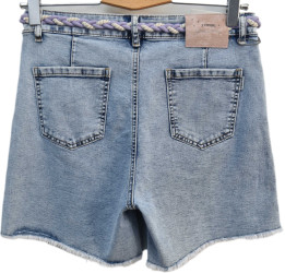 Шорты джинсовые женские DERUN БАТАЛ оптом 61948205 7072-64