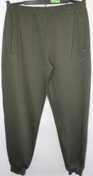 Спортивные штаны мужские БАТАЛ на флисе (khaki) оптом 65491820 06-54