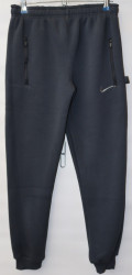 Спортивные штаны подростковые на флисе (dark blue) оптом 62893175 04-16
