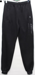 Спортивные штаны мужские на флисе (black) оптом 87963142 005-18