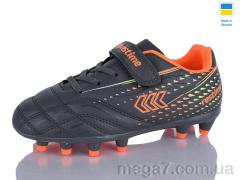 Футбольная обувь, Restime оптом DDB26713-2 d.grey-salat-orange