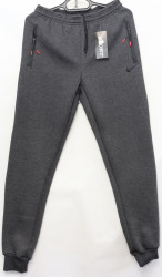 Спортивные штаны мужские на флисе (серый) оптом 97451032 0044-17
