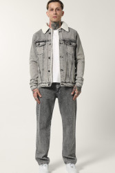 Куртки джинсові зимові чоловічі I8DENIM оптом THREE BLACK