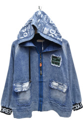 Куртки джинсові жіночі БАТАЛ оптом