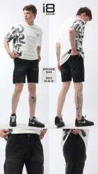 Шорти джинсові чоловічі I8DENIM оптом THREE BLACK 