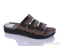 Шлепки, Oscar оптом 54-29 коричневий