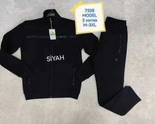 Спортивные костюмы (чёрные) на флисе мужские оптом 38702961 7328