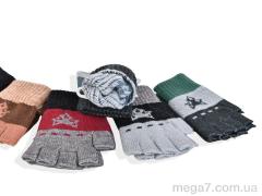 Перчатки, RuBi оптом 2508S (13,5см) хутро mix