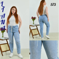 Джинсы женские БАТАЛ оптом 92841603 573-137