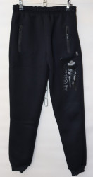Спортивные штаны юниор на флисе (black) оптом 50643917 03-12